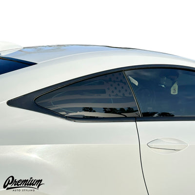 2015-2019 Lexus RC | Quarter Window Distressed US Flag DECALs (Pair)