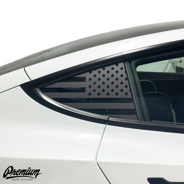 TESLA MODEL 3 | QUARTER WINDOW DECAL - US FLAG