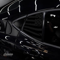 Distressed Flag Quarter Window DECAL | 2025+ Toyota Camry