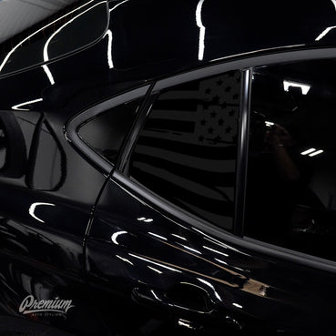 Distressed Flag Quarter Window DECAL | 2025+ Toyota Camry