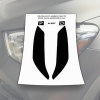 Headlight Amber Delete Blackout | 2020-2023 Mercedes GLC