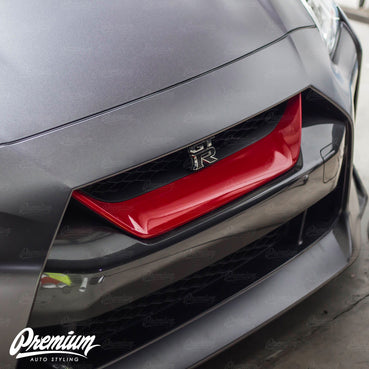 2017-2023 Nissan GTR Grille Accent Overlay - Gloss Red