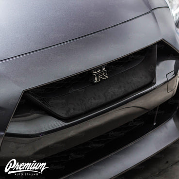 GTR Grille Accent Overlay - Shadow Black | 2017-2023 Nissan GTR