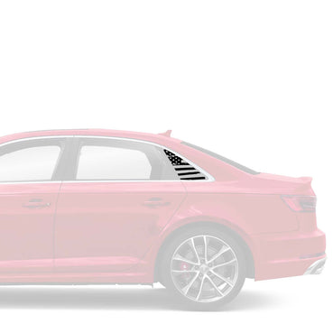 Audi B9 A4 S4 RS4 Distressed US Flag Quarter Window Decal