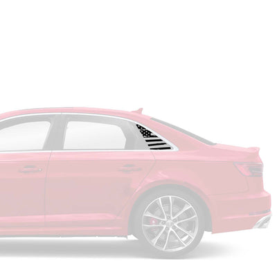 Distressed US Flag Qtr Window Decal - 2017-2019 Audi B9 A4/S4/RS4
