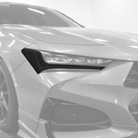 2021–2025 Acura TLX headlight with smoked tint covering the DRL and factory amber reflector areas
