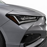 2021–2025 Acura TLX headlight amber reflector with smoked tint overlay installed