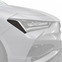 2021–2025 Acura TLX headlight amber reflector with smoked tint overlay installed