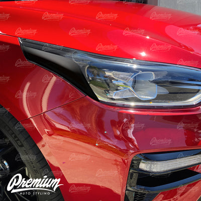 Headlight Amber Delete Overlay  - Gloss Black | 2020-2021 Kia Forte GT