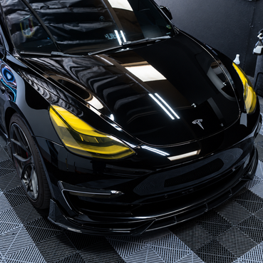 2018–2023 Tesla Model 3 & Model Y Yellow Headlight PPF Tint Overlays | Pre-Cut Pair