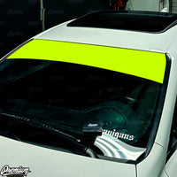 Universal Fit | FLUORESCENT YELLOW Window Banner - Blank ( No Logo )