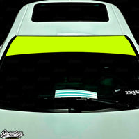 Universal Fit | FLUORESCENT YELLOW Window Banner - Blank ( No Logo )