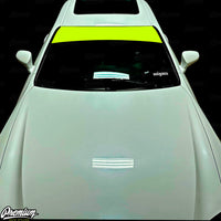 Universal Fit | FLUORESCENT YELLOW Window Banner - Blank ( No Logo )