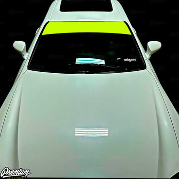 Universal Fit | FLUORESCENT YELLOW Window Banner - Blank ( No Logo )