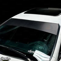 Universal Fit | CARBON FIBER Window Banner - Blank ( No Logo )