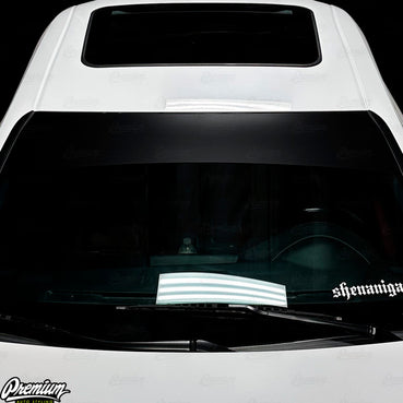 Universal Fit | SATIN BLACK Window Banner - Blank ( No Logo )