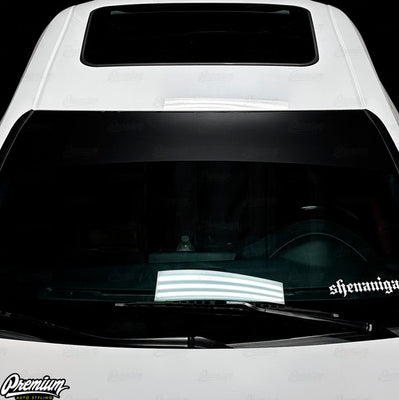 Universal Fit | SATIN BLACK Window Banner - Blank ( No Logo )