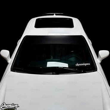 Universal Fit | SATIN BLACK Window Banner - Blank ( No Logo )