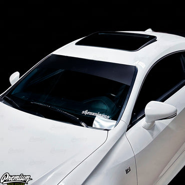 Universal Fit | SATIN BLACK Window Banner - Blank ( No Logo )