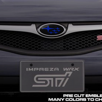 Front & Rear Emblem Vinyl Overlay | 2008-2014 Subaru WRX/STI Sedan