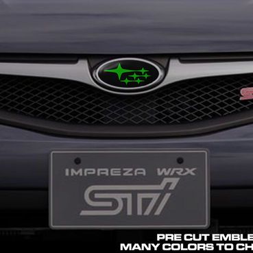 2008-2014 WRX Hatchback Front & Rear Emblem w/ Steering Wheel Overlay