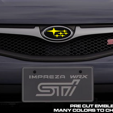 2008-2014 WRX Hatchback Front & Rear Emblem w/ Steering Wheel Overlay