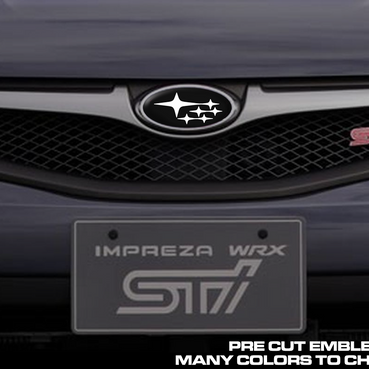 2008-2014 WRX Hatchback Front & Rear Emblem w/ Steering Wheel Overlay