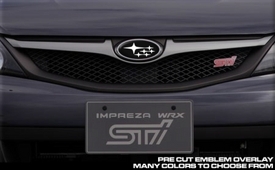 Front & Rear Emblem w/ Steering Wheel Overlay ( Choose Your Star Color ) | 2008-2014 WRX / STI Hatchback