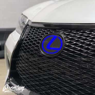 lexus front emblem overlay custom color vinyl