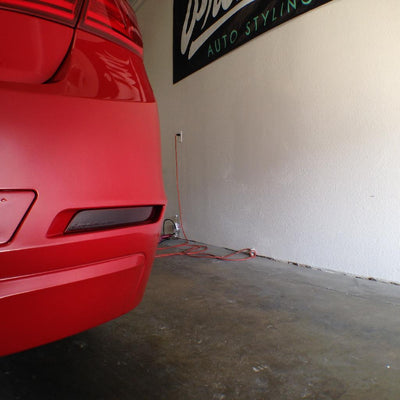 Rear Bumper Reflector Overlays - Smoke Tint | 2012-2015 BMW F30 Sedan