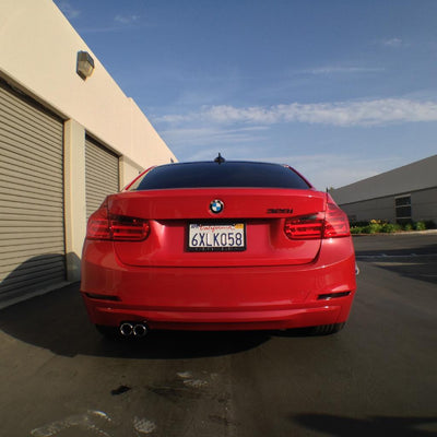 Rear Bumper Reflector Overlays - Smoke Tint | 2012-2015 BMW F30 Sedan