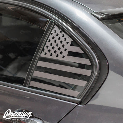 American Flag Rear Quarter Window DECAL Set | 2012-2015 BMW F30 Sedan
