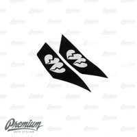 Broken Hearts Front Side Reflector Overlays- Gloss Black