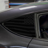 Distressed Flag Quarter Window DECAL