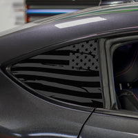 Distressed Flag Quarter Window DECAL