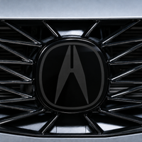 2021–2025 Acura TLX front emblem vinyl overlay with gloss black base and custom-color Red Acura logo