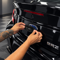 2022 Subaru BRZ Emblem Vinyl Overlay Satin Black with Gloss Black Starts  