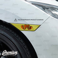 Broken Hearts Front Side Reflector Overlays- Gloss Black