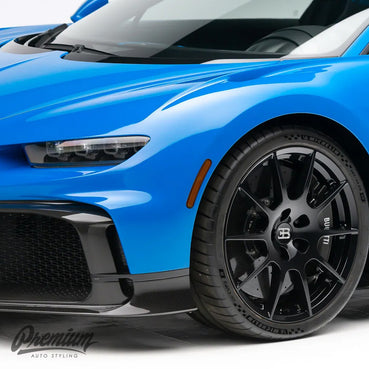 Bugatti Chiron - Smoked PPF Front Side Marker Tint Overlays