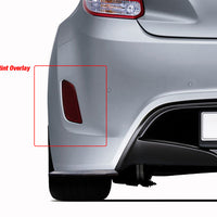 Rear Bumper Reflector Overlay - Smoke Tint | 2011-2017 Hyundai Veloster Non Turbo