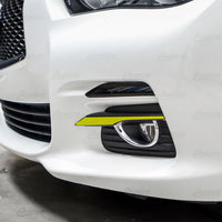 Gloss Black - Fog Bezel Chrome Accent Delete Vinyl Overlay | 2014-2017 Infiniti Q50