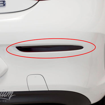 Smoked Rear Bumper Reflector Overlays | 2015-2018 C-Class Coupe / Convertible