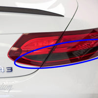 Smoke Tail Light Tint Overlays | 2015-2018 Mercedes C-Class Coupe / Convertible