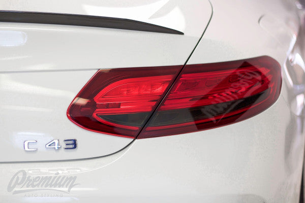 Smoke Tail Light Tint Overlays | 2015-2018 Mercedes C-Class Coupe / Convertible