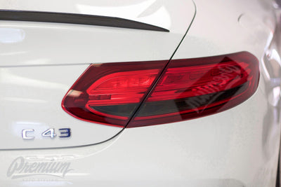Smoke Tail Light Tint Overlays | 2015-2018 Mercedes C-Class Coupe / Convertible