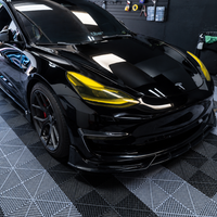 2018–2023 Tesla Model 3 & Model Y Yellow Headlight PPF Tint Overlays | Pre-Cut Pair