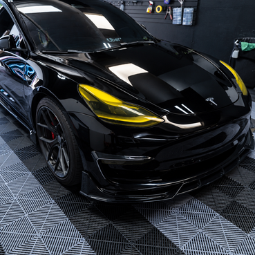 2018–2023 Tesla Model 3 & Model Y Yellow Headlight PPF Tint Overlays | Pre-Cut Pair