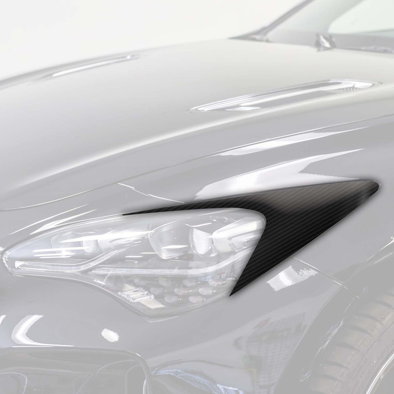 MotorSkinz SMOKE Precut Vinyl Tint Overlays For 2018-2023 Kia Stinger Headlights