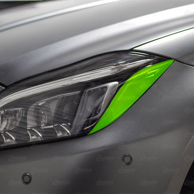 Headlight Amber Delete Vinyl Overlay - Gloss Black | 2016 Mercedes CLS 63S