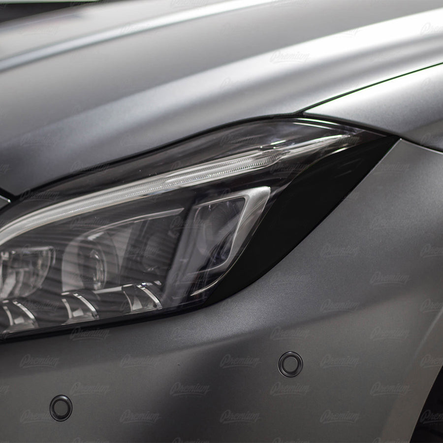 Headlight Amber Delete Vinyl Overlay - Gloss Black | 2016 Mercedes CLS 63S